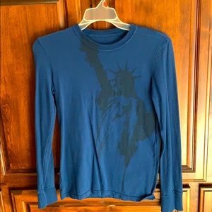 NYC Long-Sleeve Blue T-Shirt (Statue of Liberty)